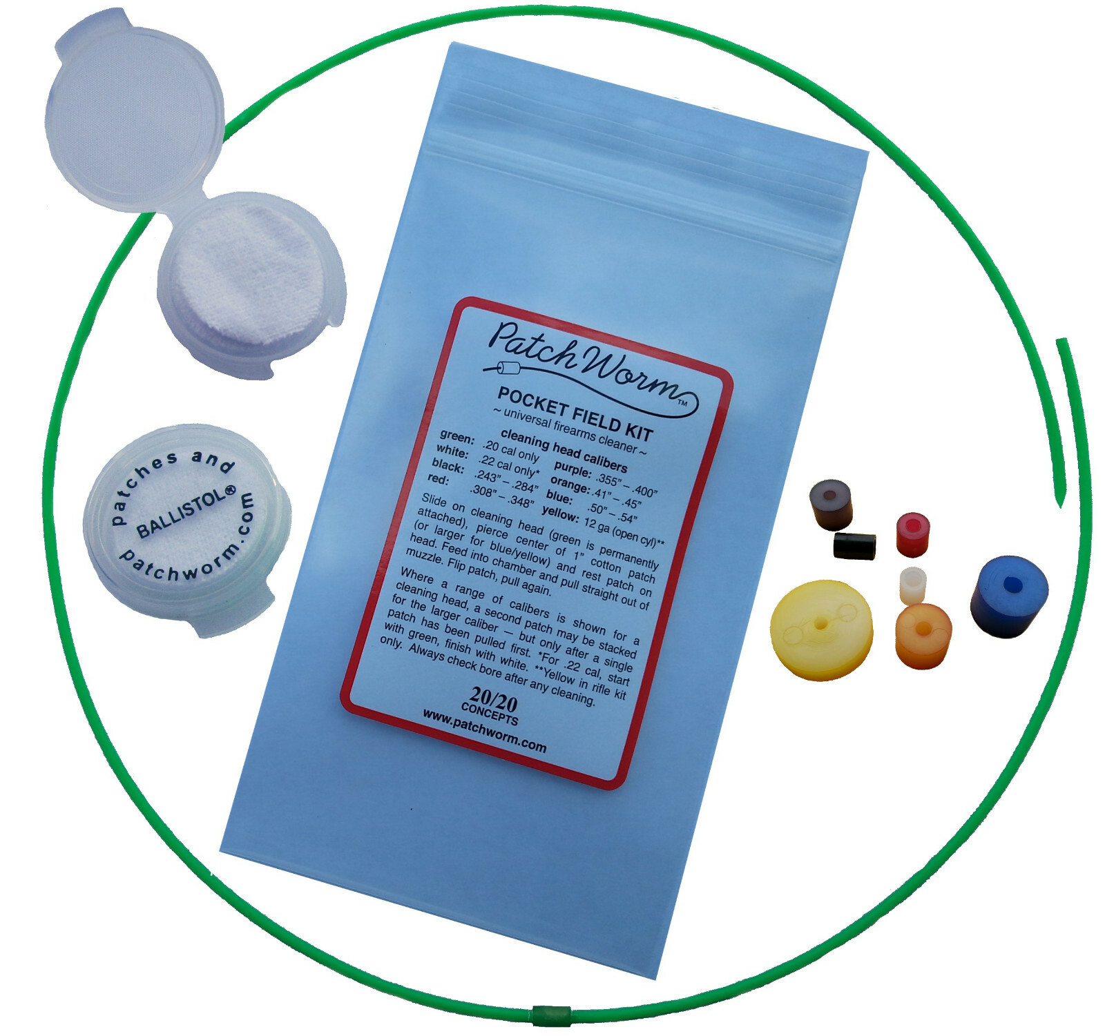 PatchWorm PFK Pocket Field Kit gun cleaner for RIFLES