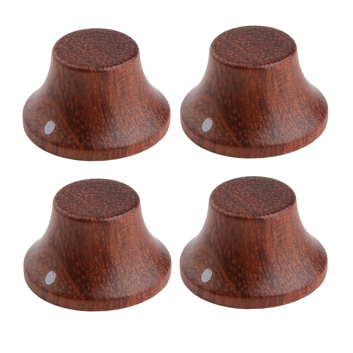 4xBubinga Wooden ST Style Bell Knobs Guitar Bass Top Hat Knob w/Indicator Dot