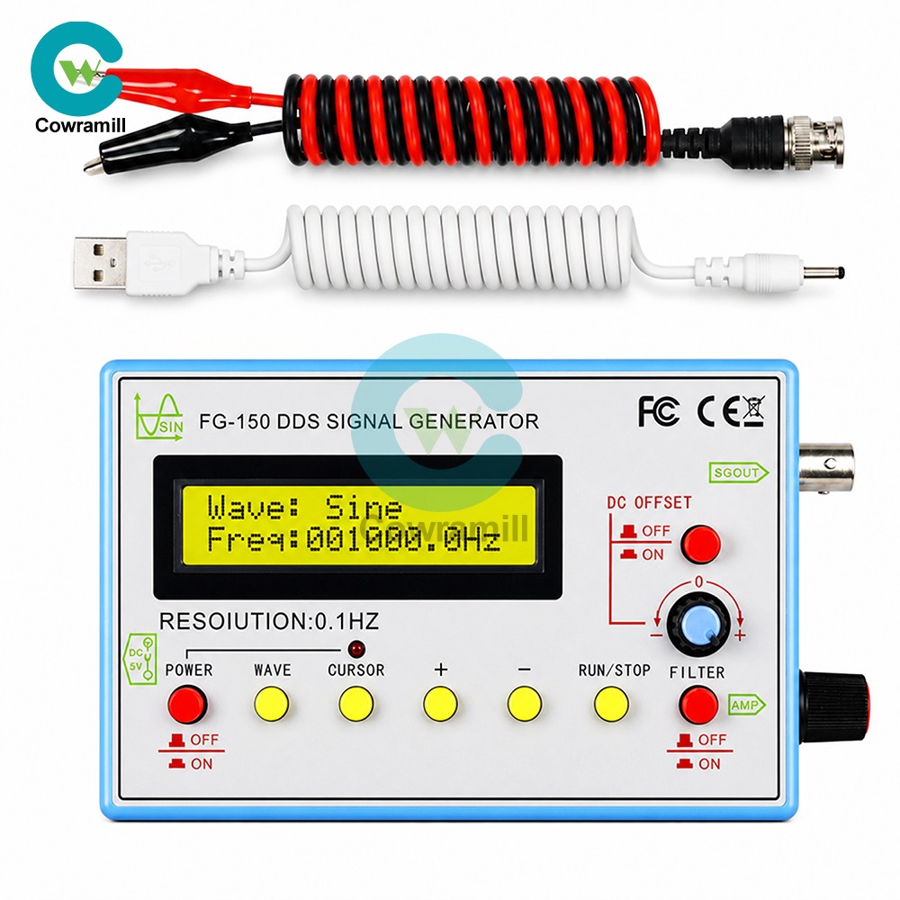 FG-150 DDS High-Precision Frequency Signal Generator with 15 Adjustable Waveform