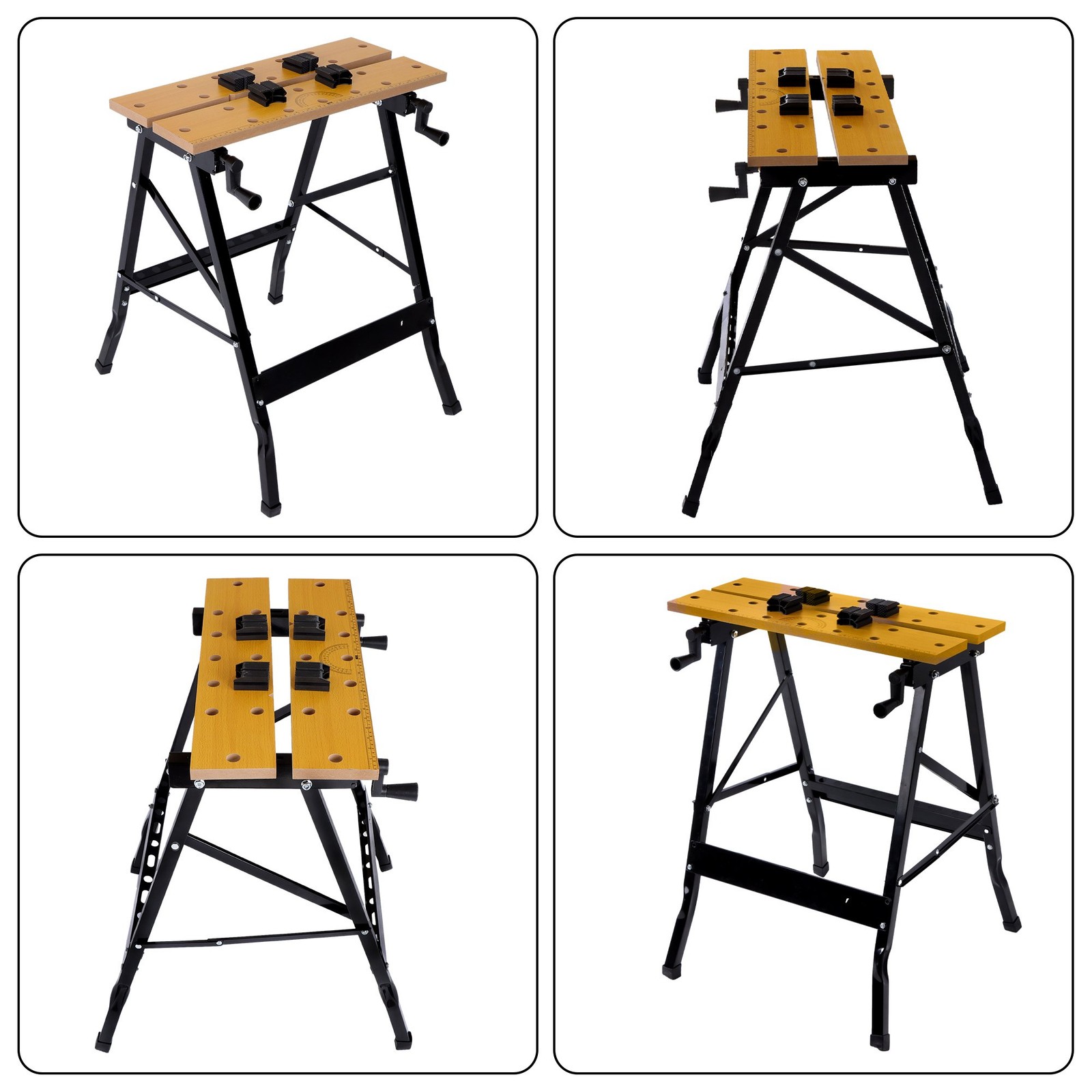220lbs Adjustable Workbench - Portable Foldable Multi-Purpose for Garage, Home
