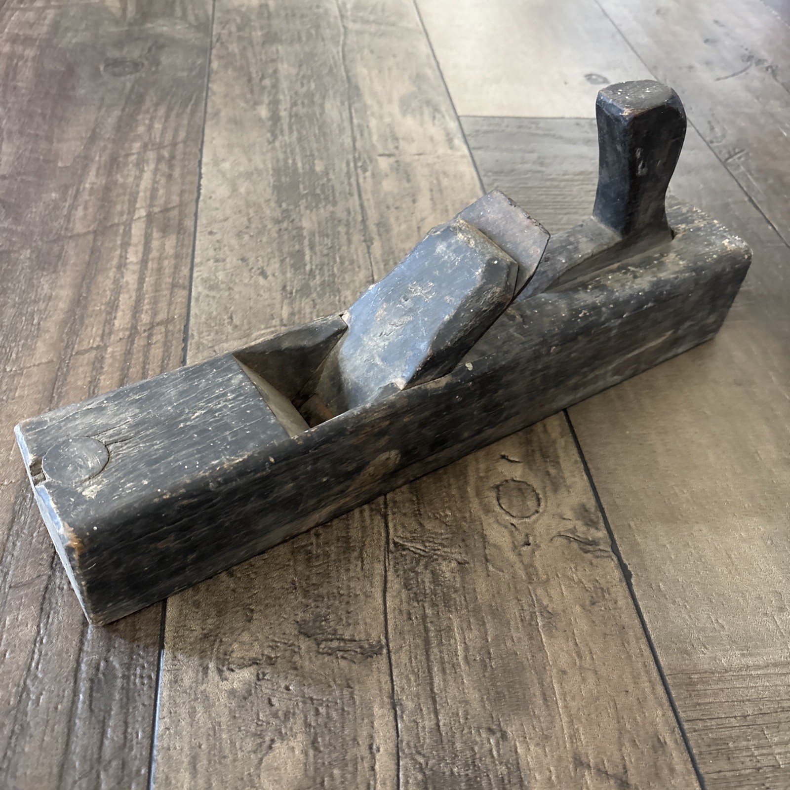 Vintage Wooden Block Planer 17” Long Solid Wood W 2.5” Metal Blade