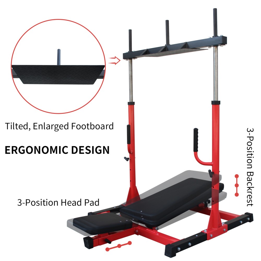 Vertical Leg Press Machine, Adjustable Positions, 2" Olympic Compatible