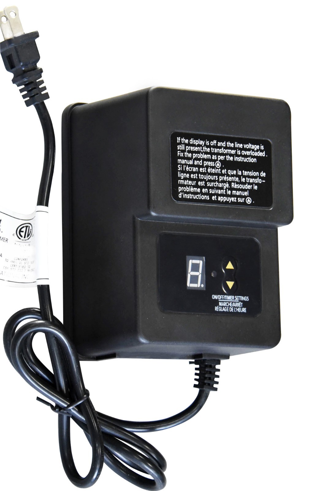 KHAN TECH Low-Voltage Landscape Lighting Transformer 200w, 12VAC - Timer&Sensor