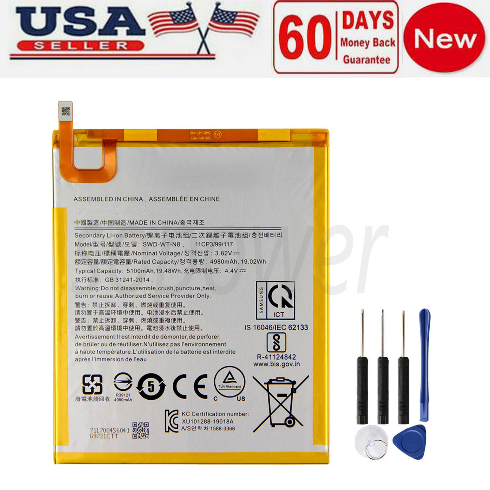 For Samsung Galaxy Tab A 8.0 2019 SM-T295 SM-T295N ,SWD-WT-N8 Li-ion Battery
