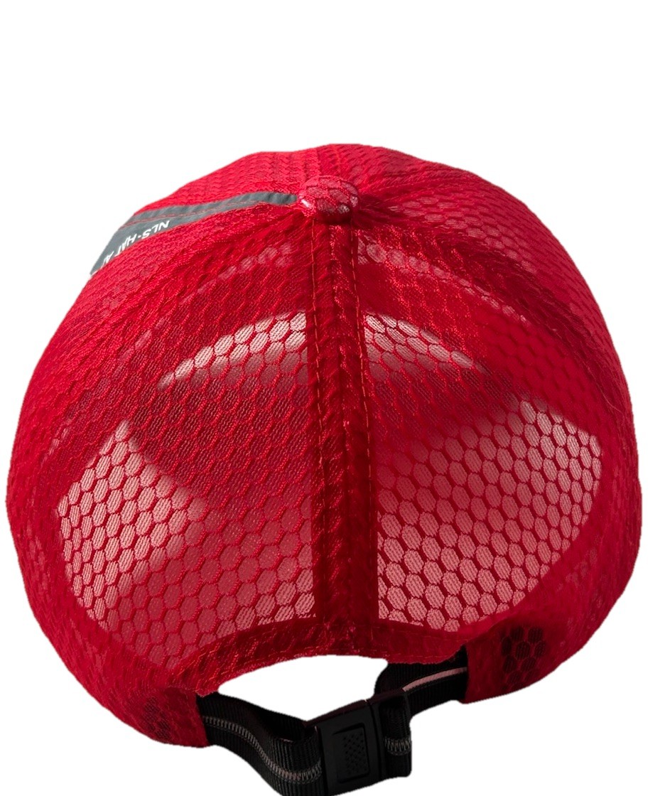 NLS Advocate Sports Hat Cap Strap Back 2022 Red Mesh Gray Trim