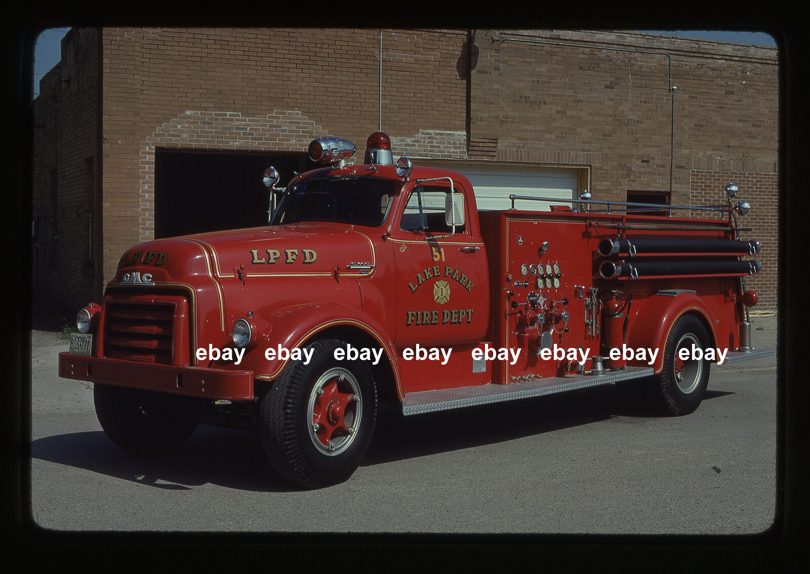 Lake Park MN 1951 GMC Midwest pumper Fire Apparatus Slide