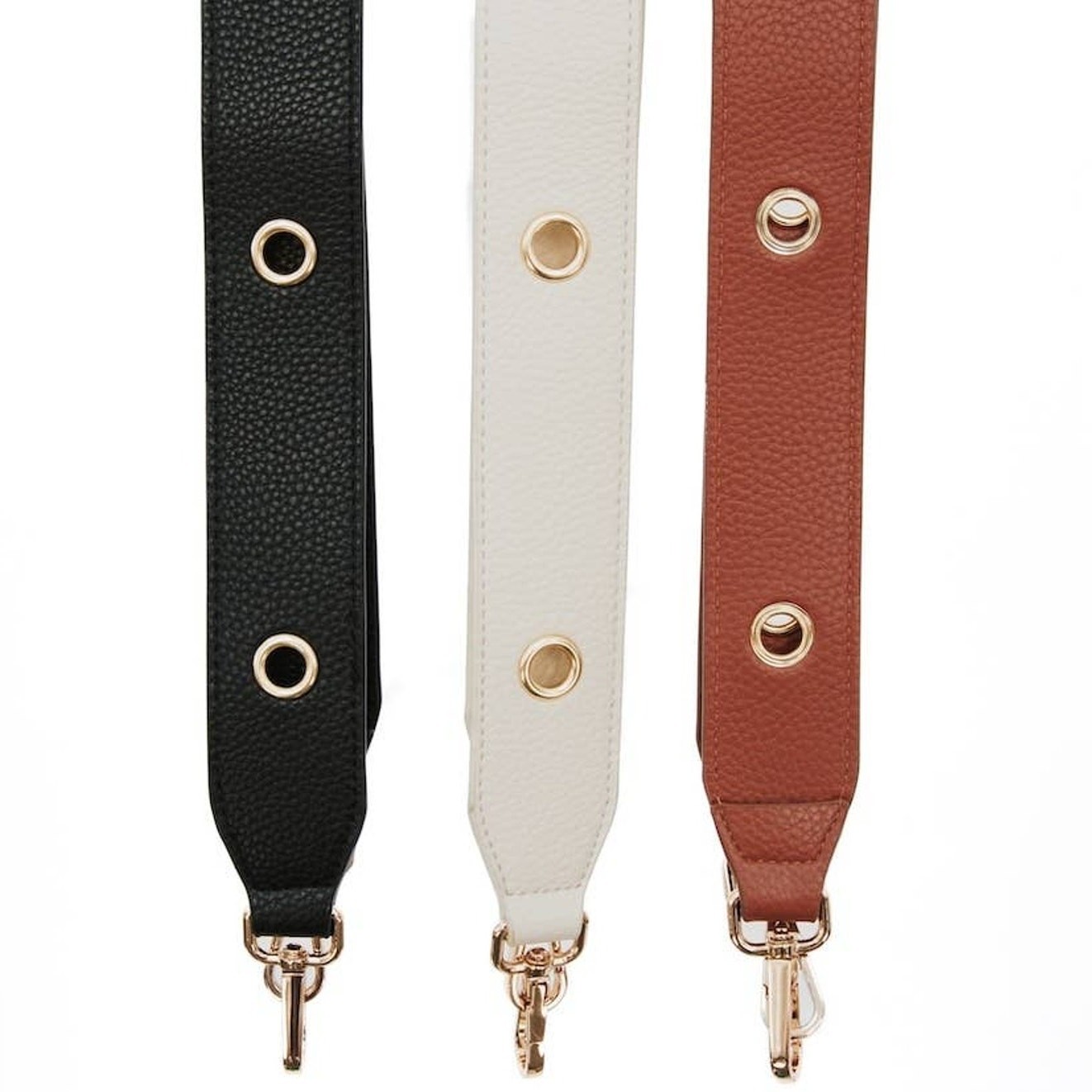 Evelynn Eyelet Vegan Leather Strap Brown