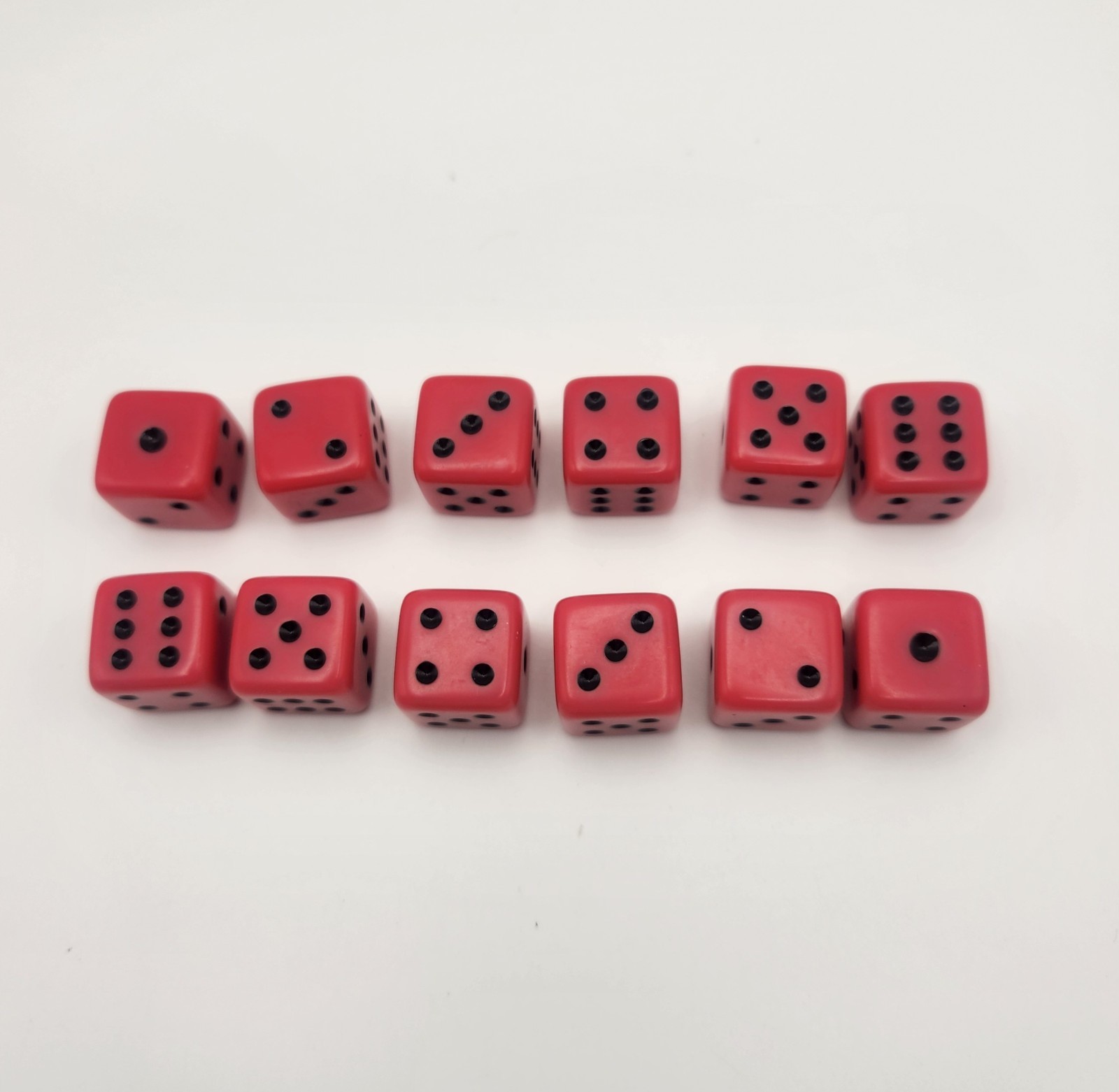 Vintage Barbie Bunko 12 Replacement Dice Hot Pink Black Standard Playing Dice
