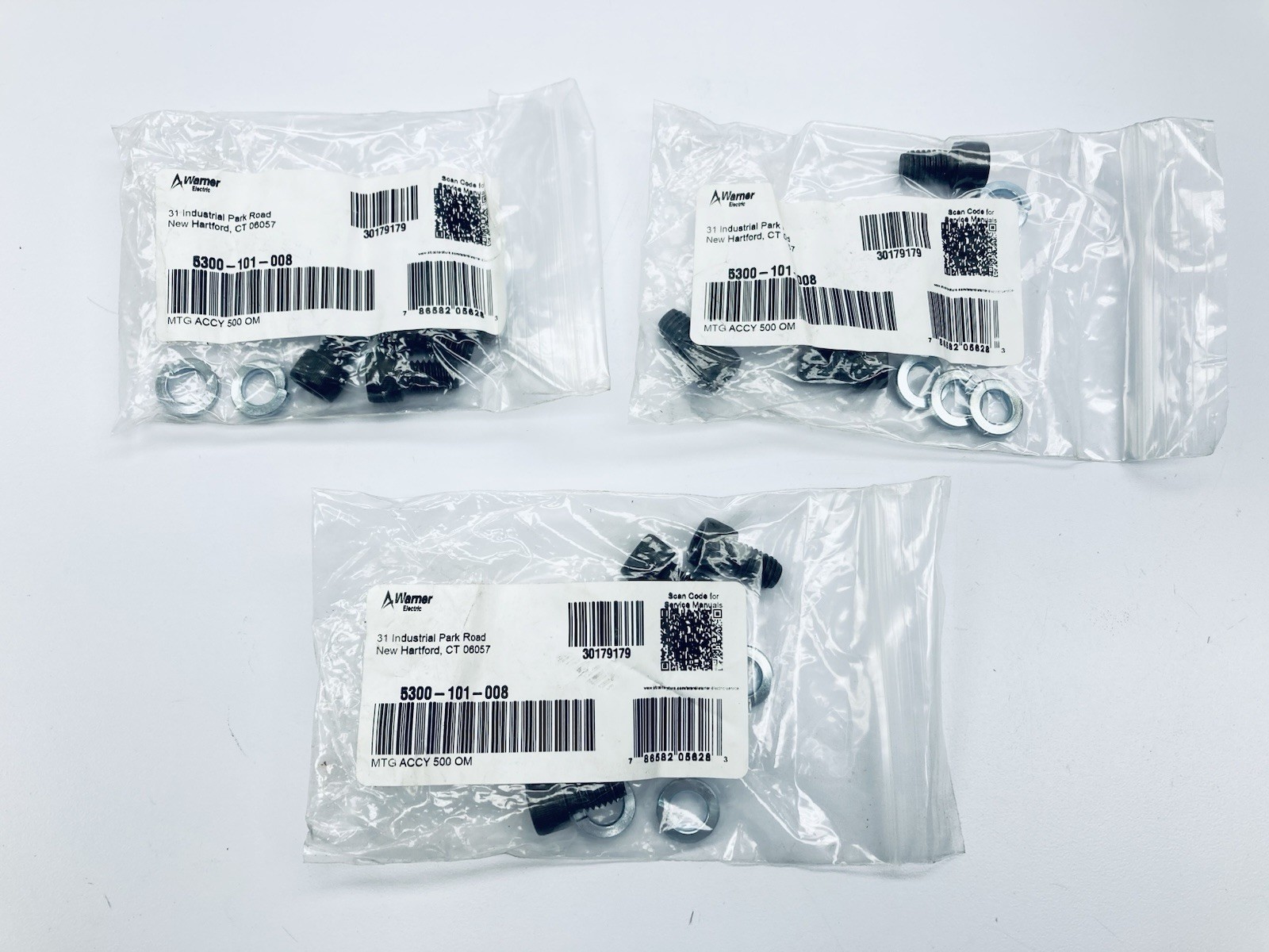Lot of 3 WAMER ELECTRIC 5300-101-008 Hardware Mounting Kit for PB-500 Clutch