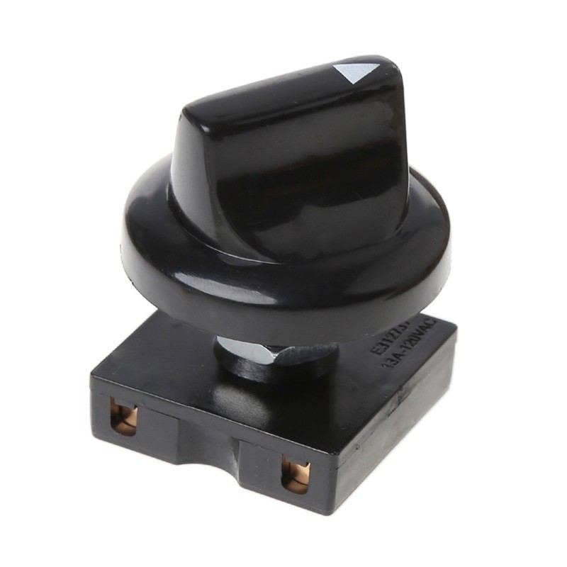 Black Fan Rotary Switch 4 Position 3 Speed Selector Switch Governor with Button&