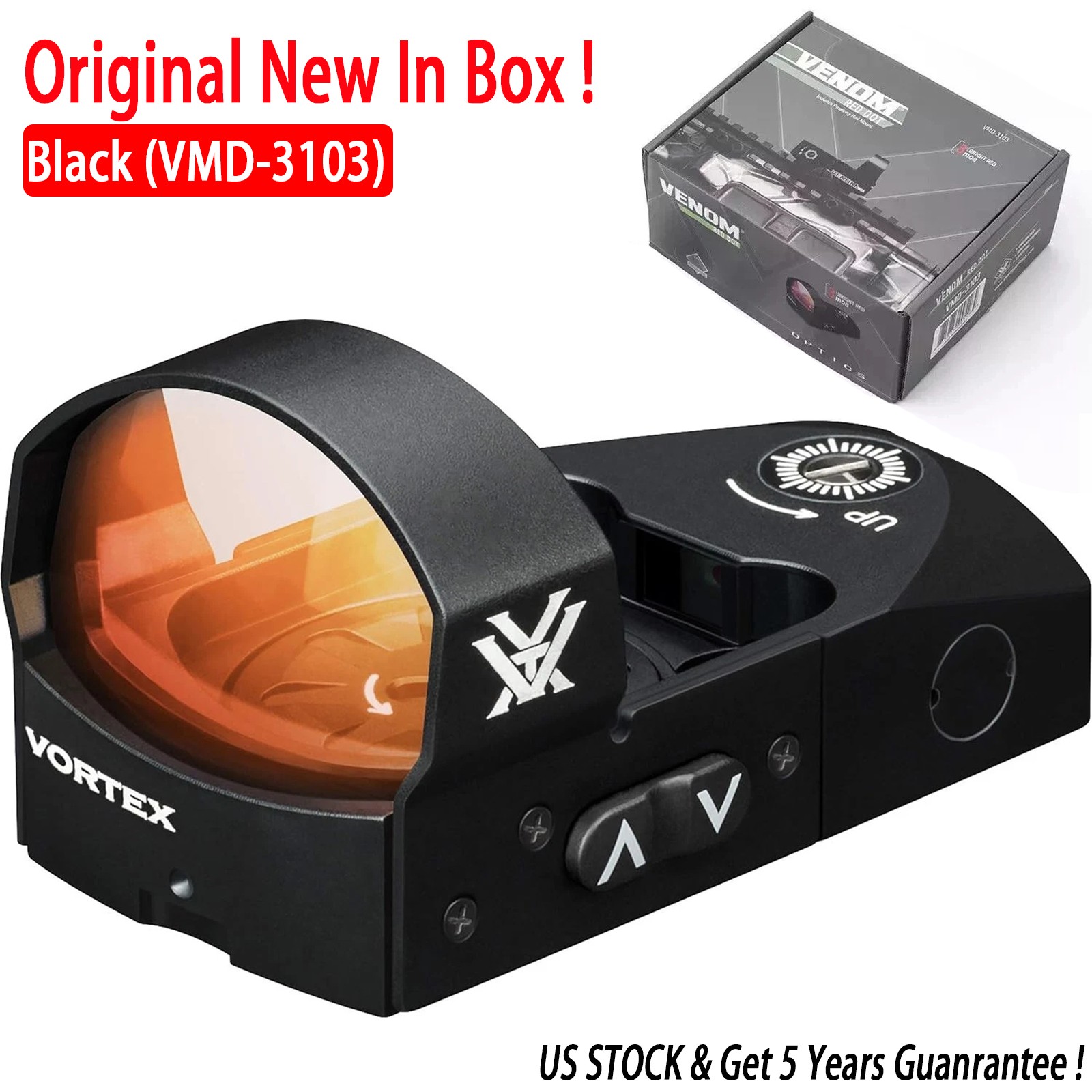 Original Vortex Venom Micro Red Dot Reflex Sight Optics 3 MOA Black (VMD-3103)