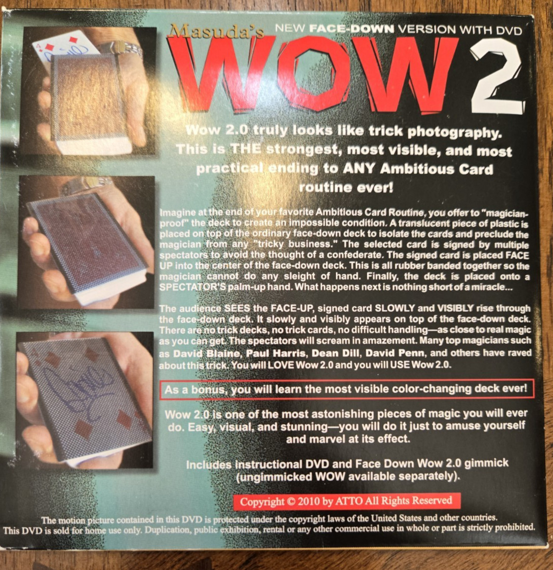 Masuda’s Wow 2 Magic Card Instruction DVD Only