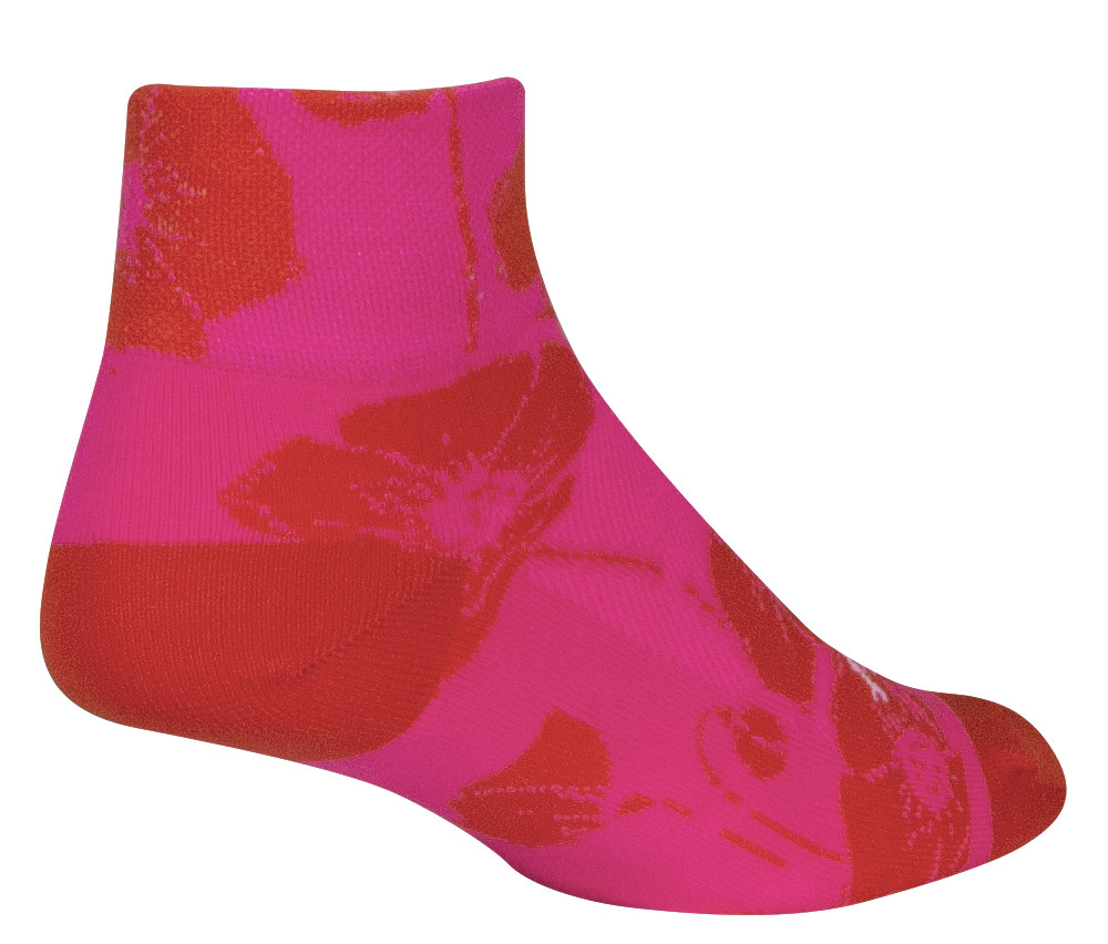 Socks - SockGuy - Poppy Pink S/M Women's 2" Cycling/Running NEW