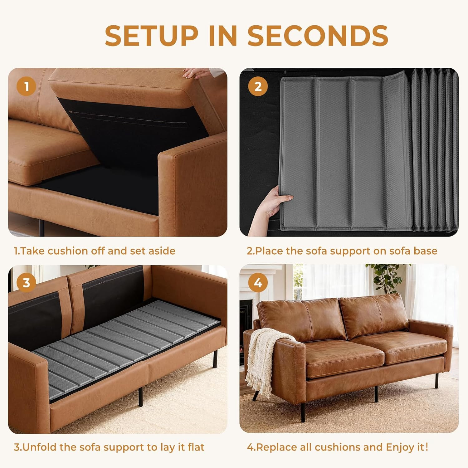Heavy Duty Couch Cushion Support Board for Sagging Sofa, 21.5''X70''Sofa, Thick