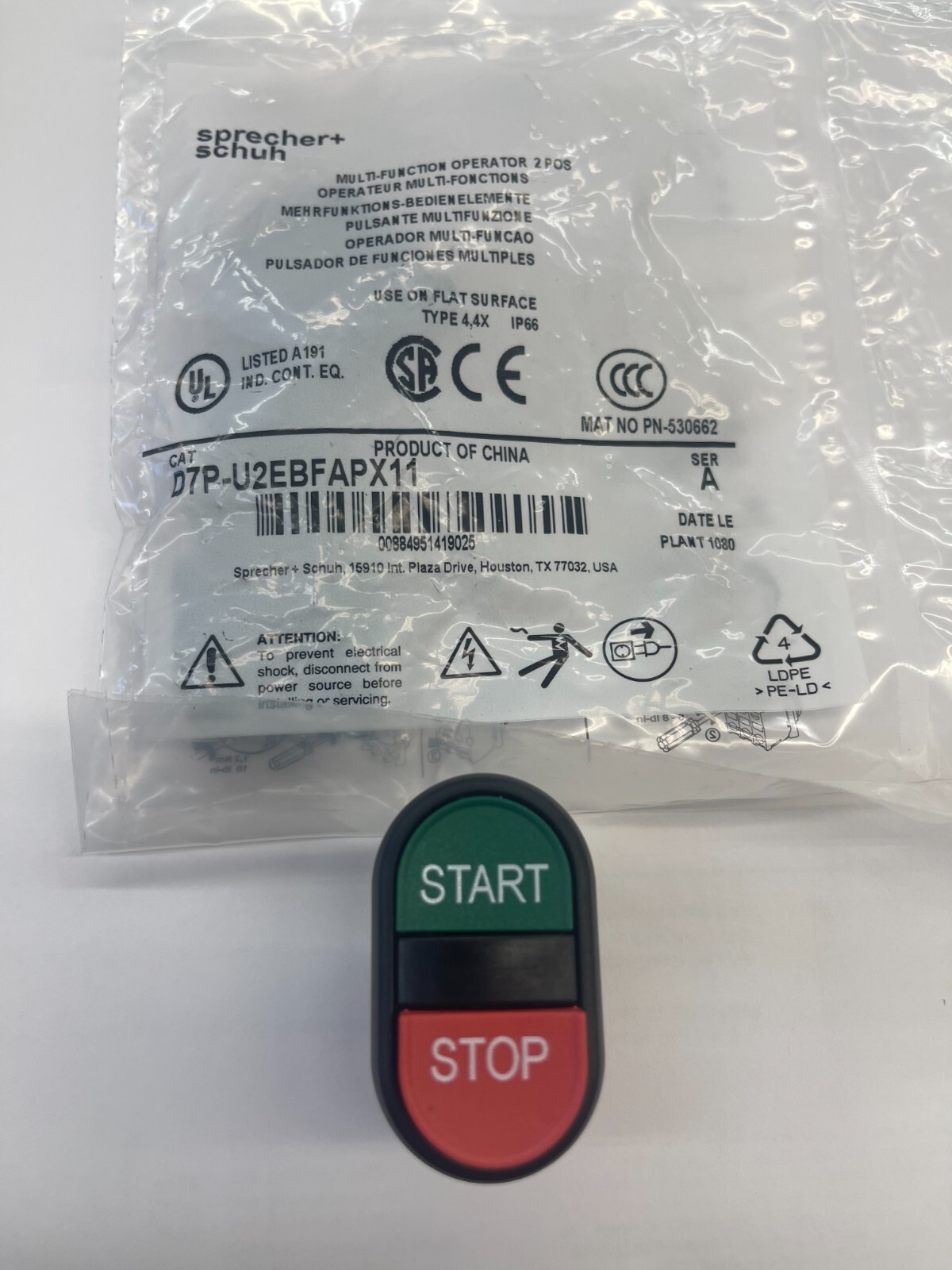 Sprecher + Schuh - D7P-U2EBFAPX11- MULTI FUNCTION OPERATOR -NEW 22.5MM