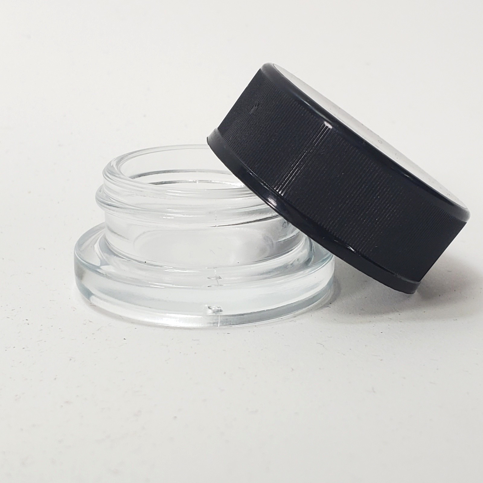 320pk - 9ml Clear Glass Concentrate/Beauty Cosmetic Jar w/Child Resistant Lid