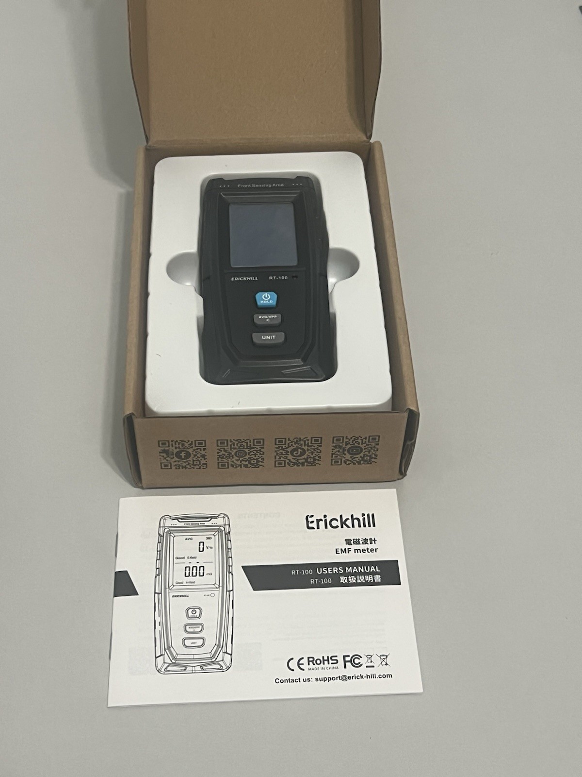 Erickhill Rechargeable EMF Tester Electromagnetic Radiation Tester RT-100