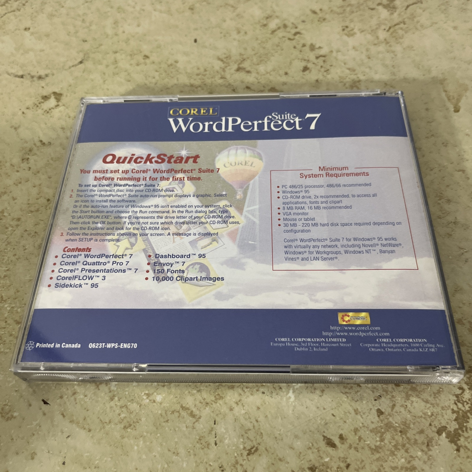 Corel WordPerfect Word Perfect 7 Suite PC / Windows 95 CD-ROM #2