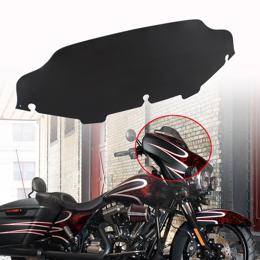 6" Windshield Windscreen Black For Harley Touring Street Glide 1996-2012 2013