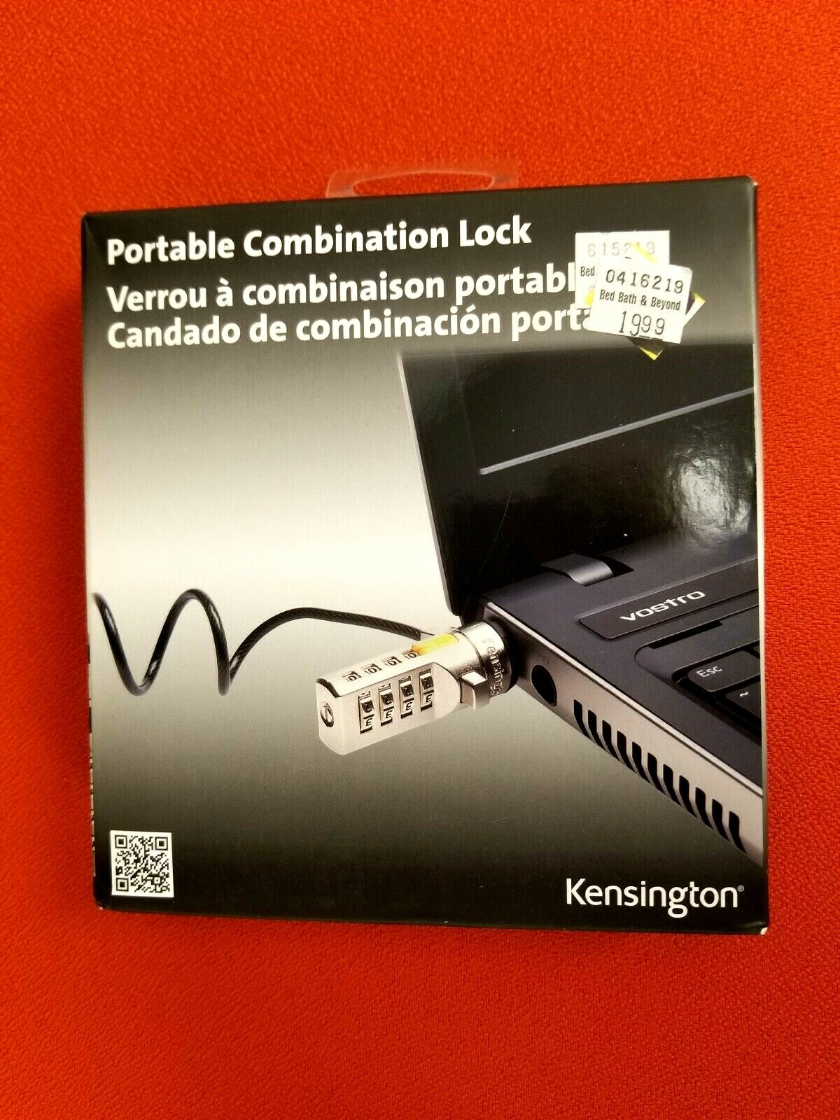 NEW in Box Portable Laptop Lock Combination plus 6 foot Cable Kensington