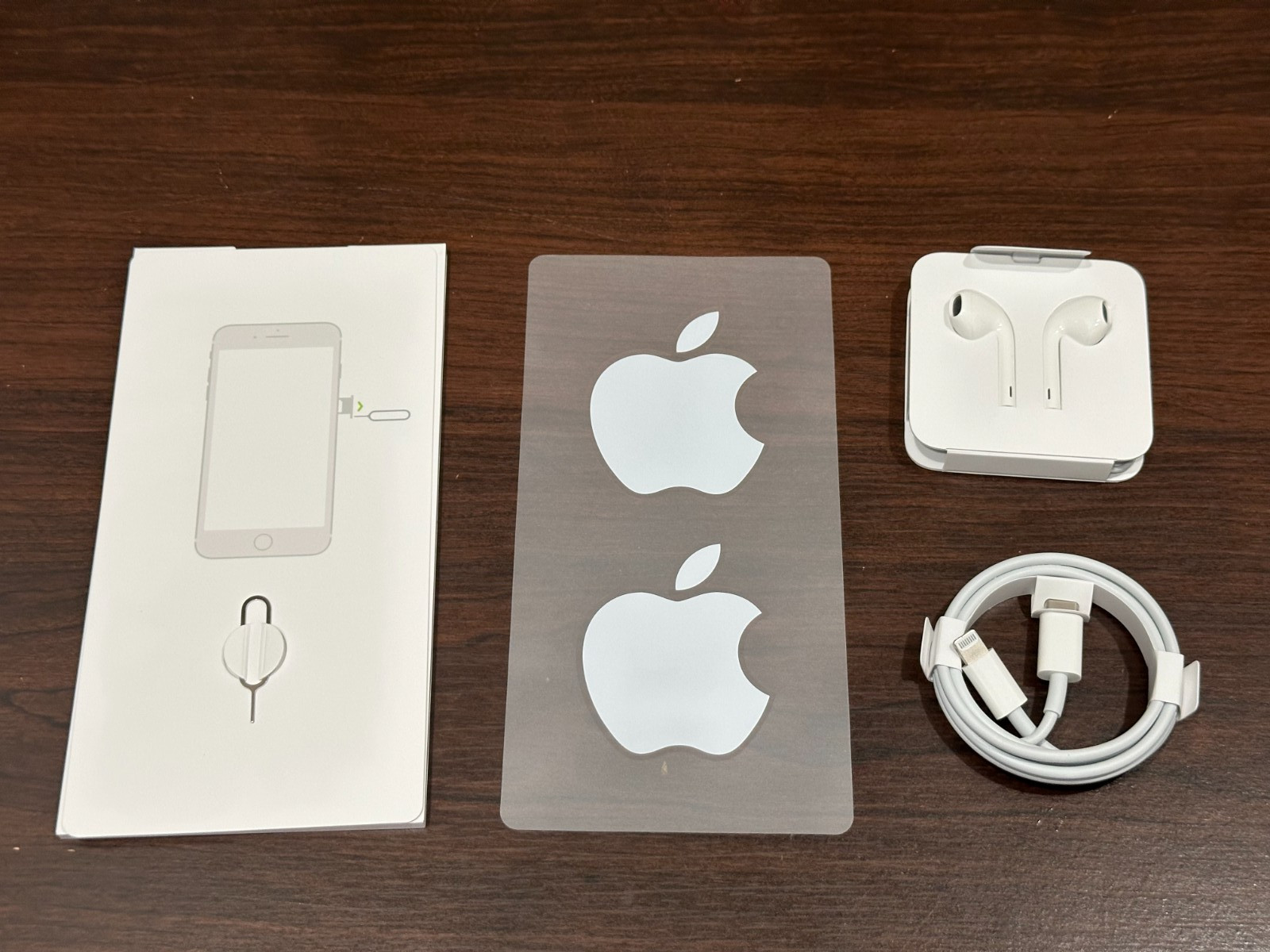 Original Apple Accessories (USB C cable, Lightning Wired EarPods, and SIM Tool)