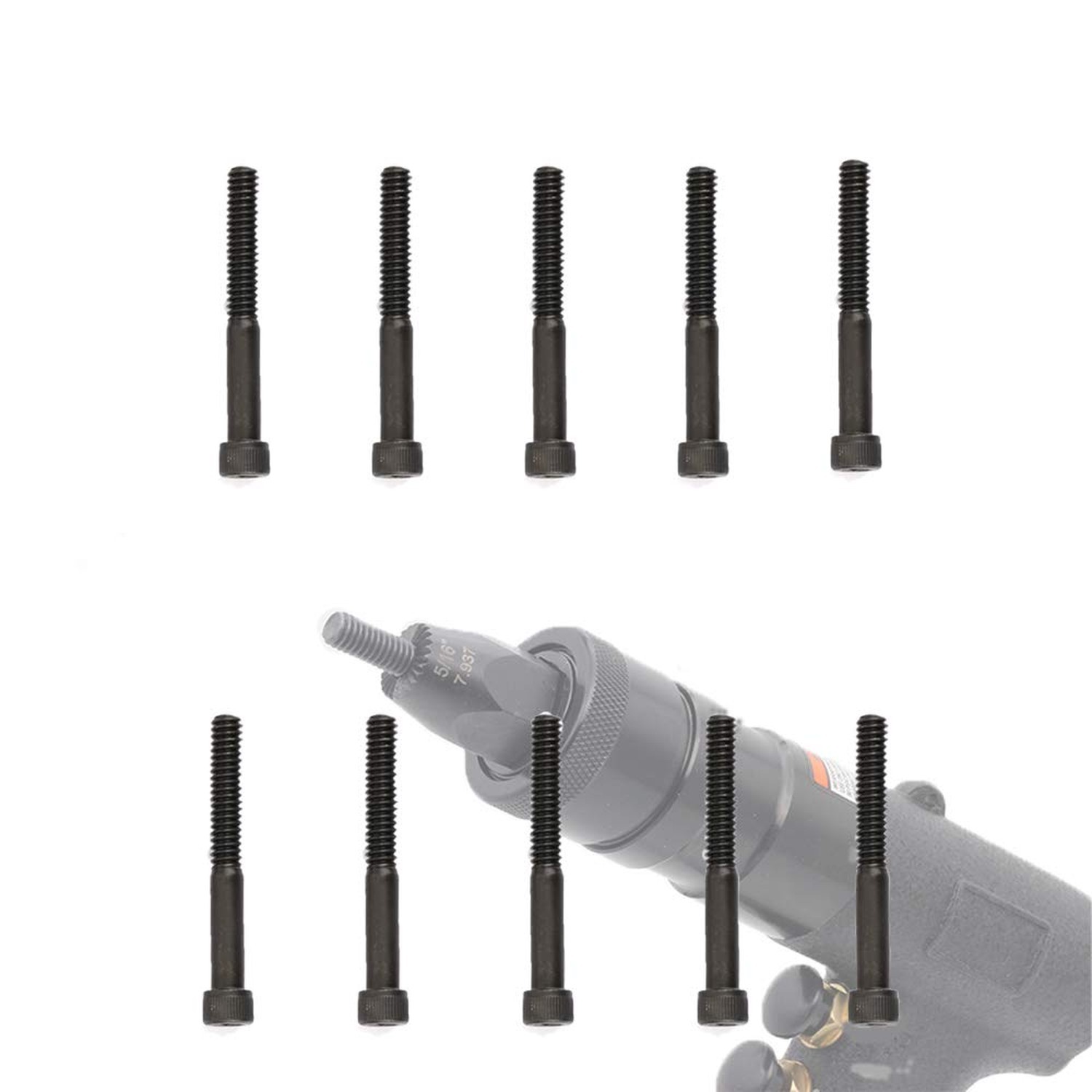 1/4 Replacement Mandrel,Rivet Nut Gun Tip Mandrel 10pcs for Pneumatic Rivet N...