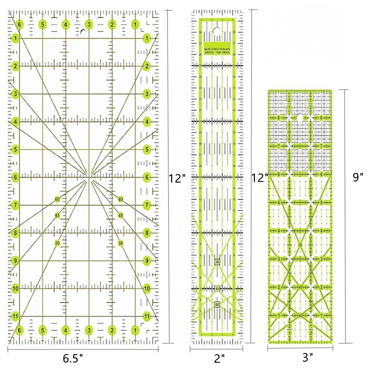 Precision Cutting Quilting Rulers - 7-Piece Set for Optimal Crafting Experience