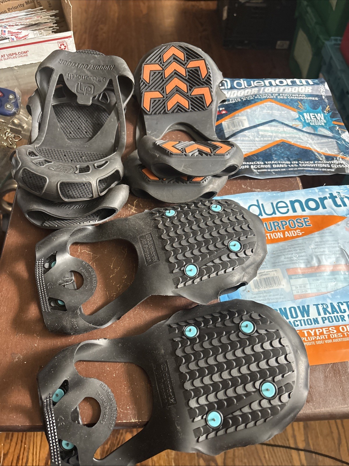 Lot (3)Duenorth All Purpose Industrial Ice Snow Traction Aids Fits Most Footwear
