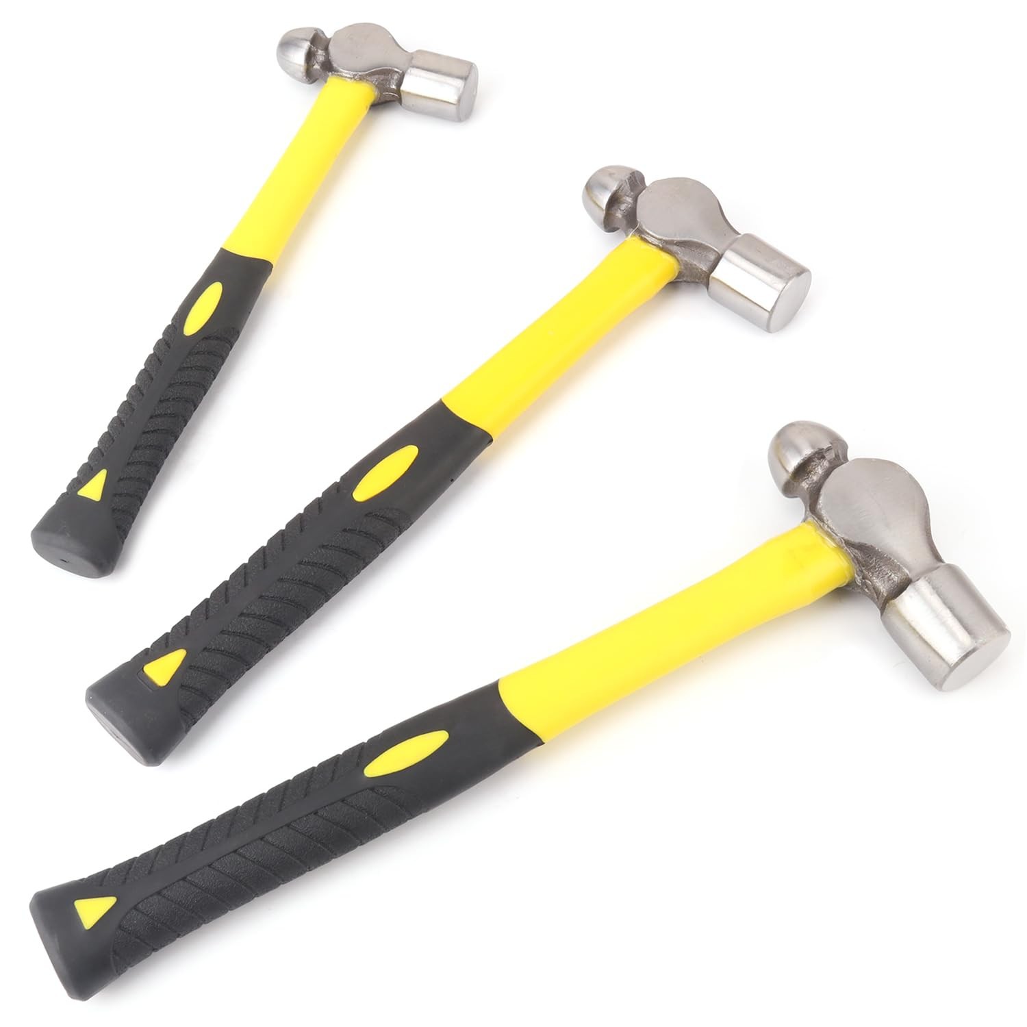 3 Pack Ball Pain Hammer Set Metal Ball Peen Hammer16oz 24oz 32oz Ball Pain Ha...