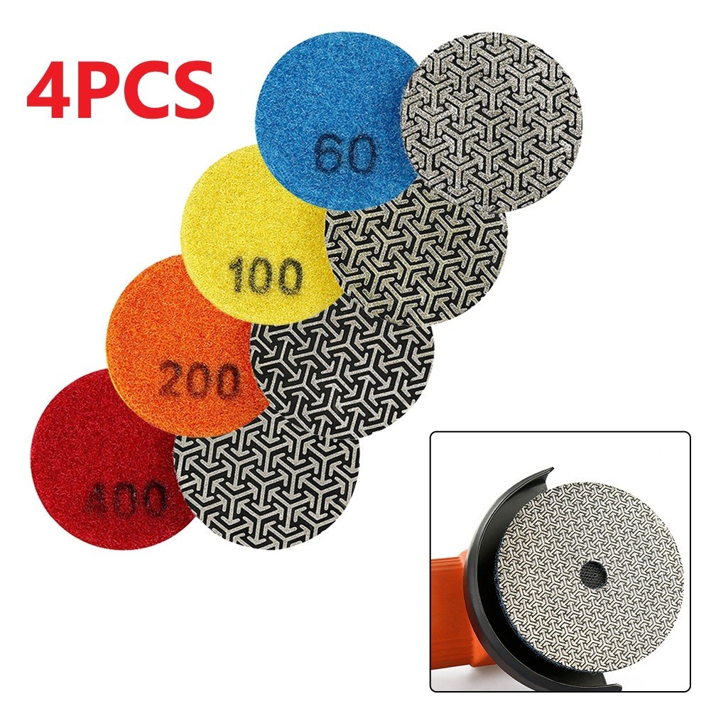 50mm Electroplated Emery Pads Set for Dry or Wet Polishing Applications