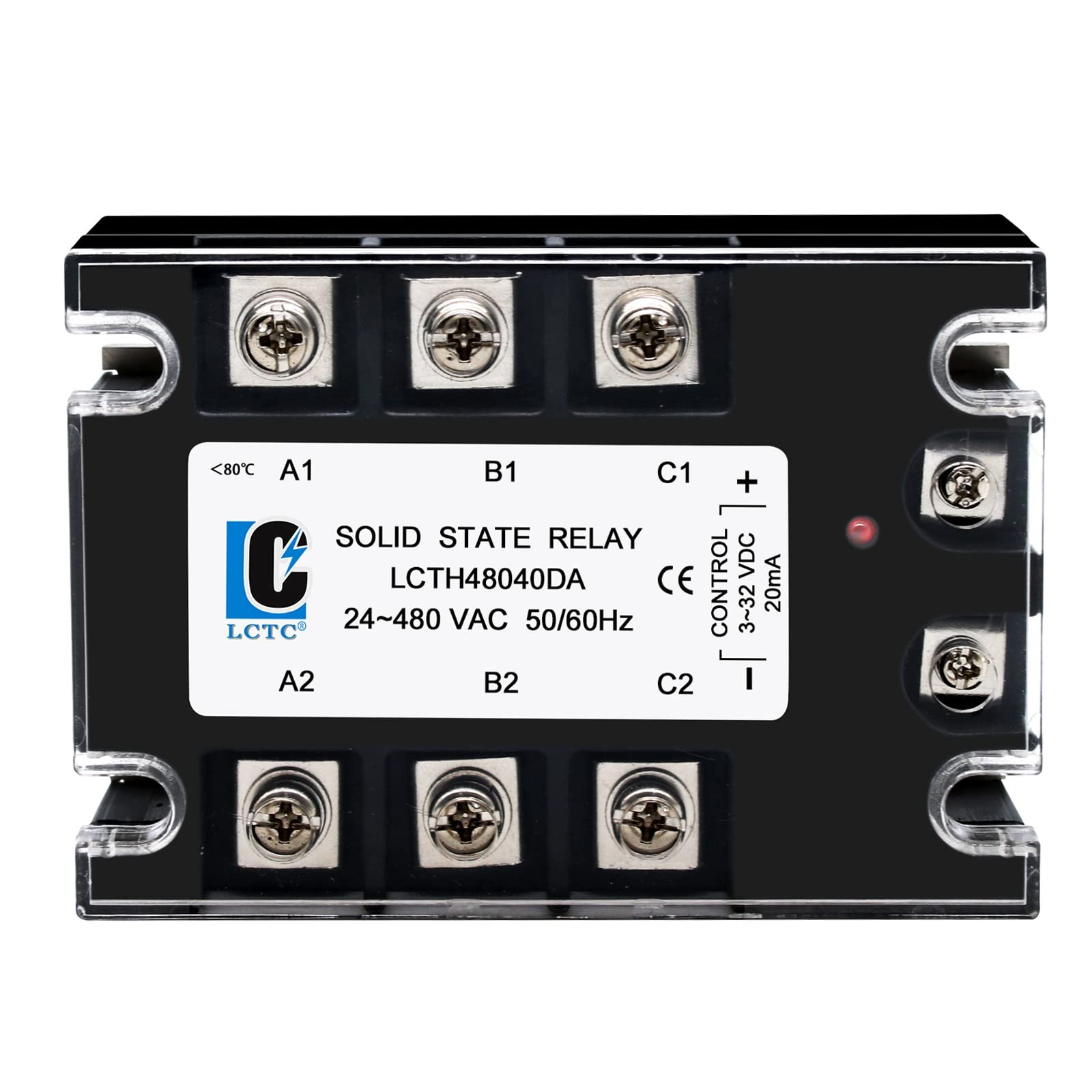 3 Phase Solid State Relay SSR 40DA DC To AC Input 3-32VDC Output 24-480VAC