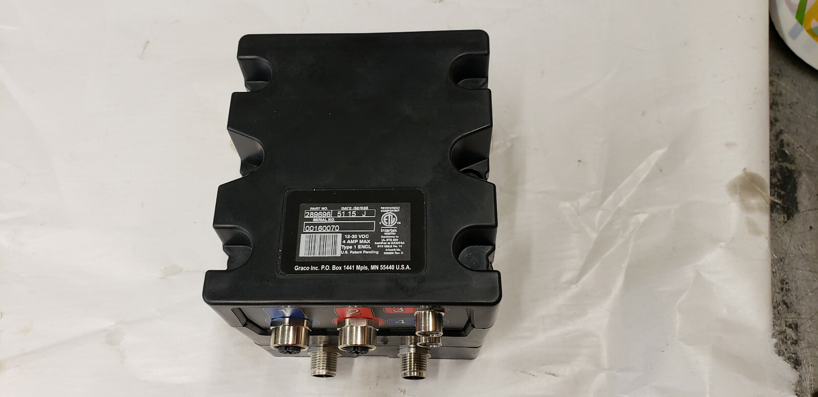 Graco 289696 FCM Fluid Control Module Cube 12-30VDC 4Amp.  NEW TAKEOFF NO BOX