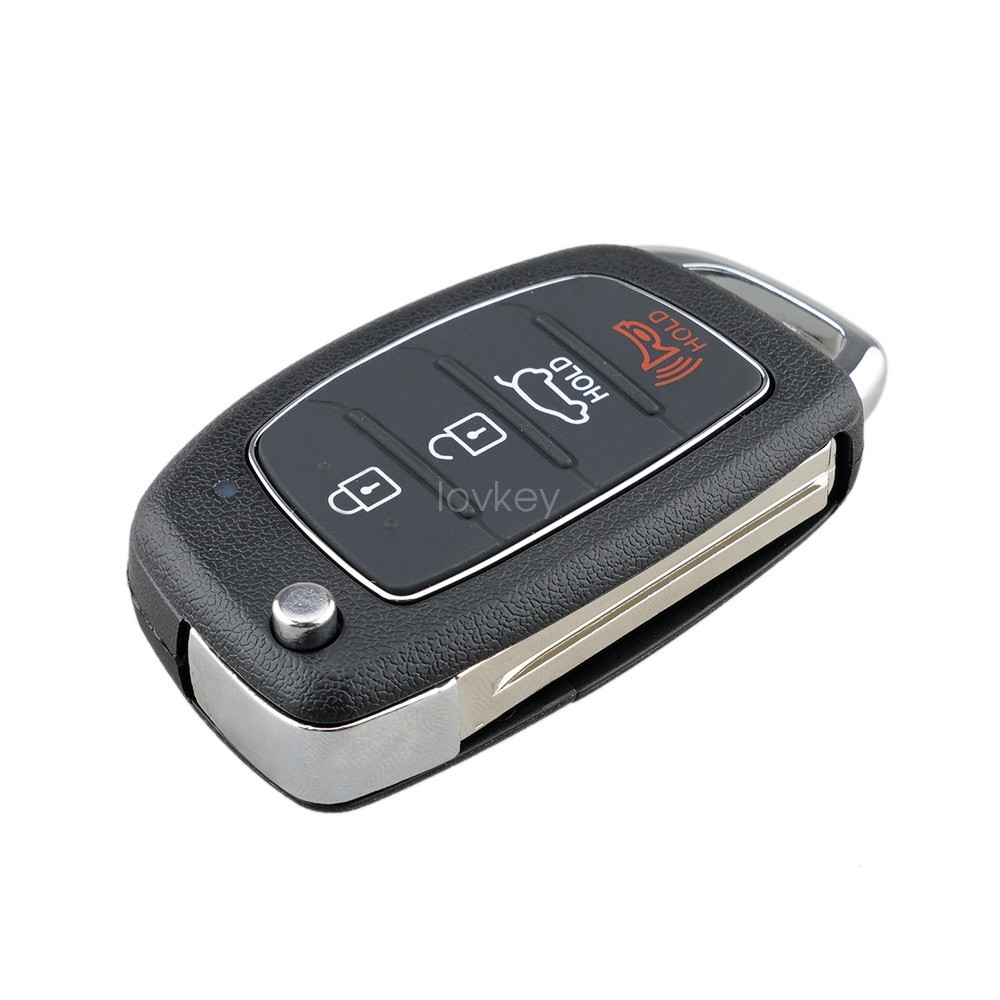 2 For 2013-2019 Hyundai Sonata Santa Fe Flip Remote Key Fob SHELL CASE 4 Button