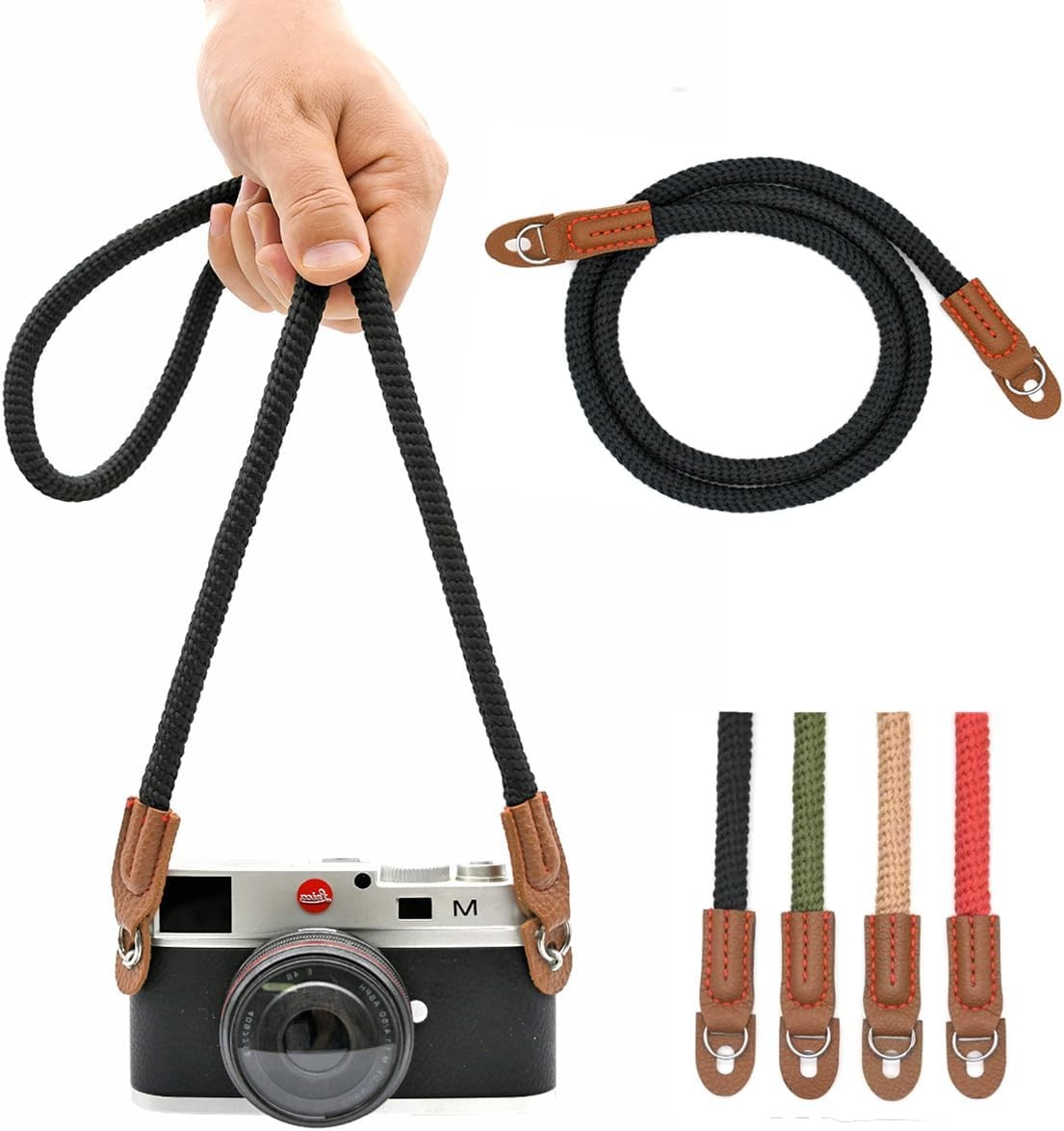 Camera Rope Strap 100cm Soft Cotton Camera Strap Vintage Neck Shoulder Belt