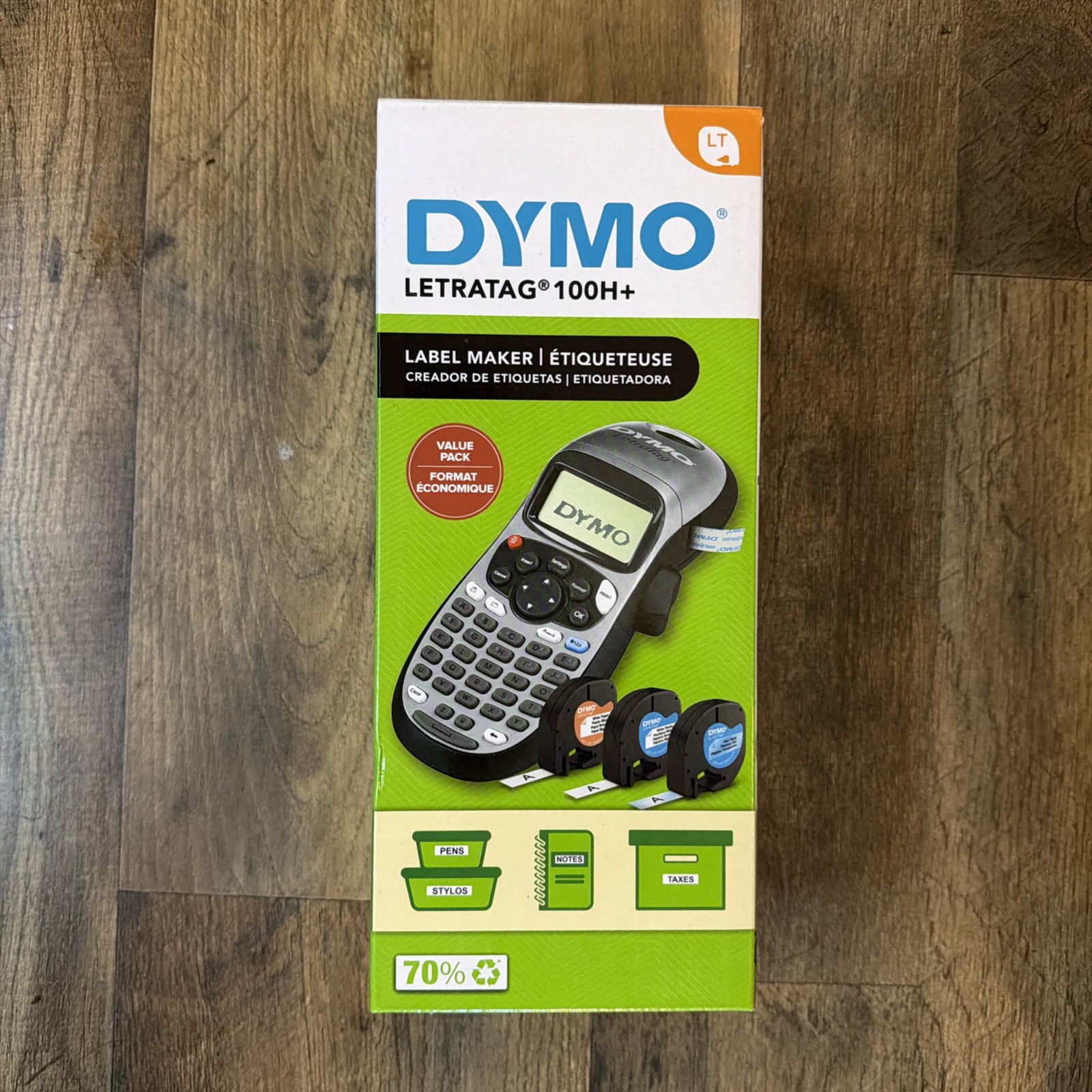 DYMO Portable Printer Handheld Label Maker Black Silver Letratag 100H+ New