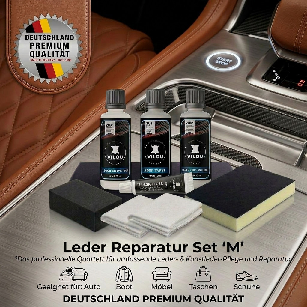 30ml BMW Leather Repair Kit "M" Black Leather Colour Liquid Leather by "VILOU"