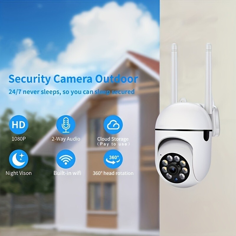 3Pcs Wireless WiFi Security Camera System Night Vision 1080P Camera(No adapter)