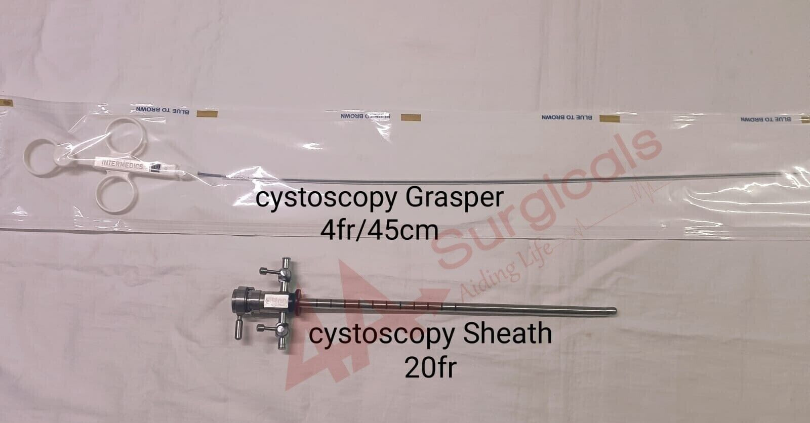 4A Cystoscopy Sheath With Obturator 20Fr +Cystoscopy Graspers 4fr FREE SHIPPING