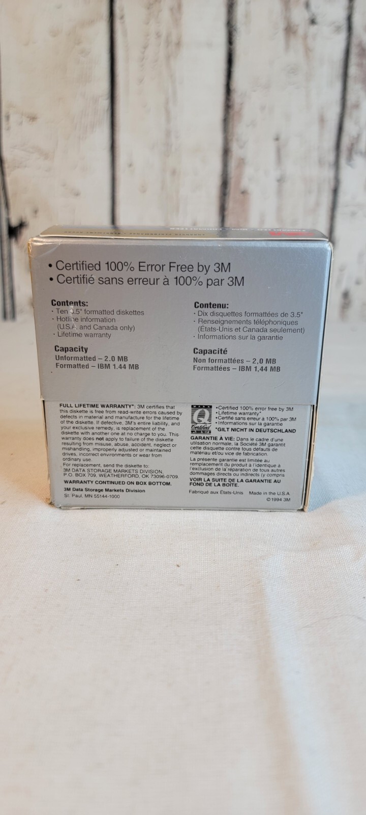 3M High Density 3.5" Diskettes Floppy Disc ONLY 9 IBM Formatted DS -Opened