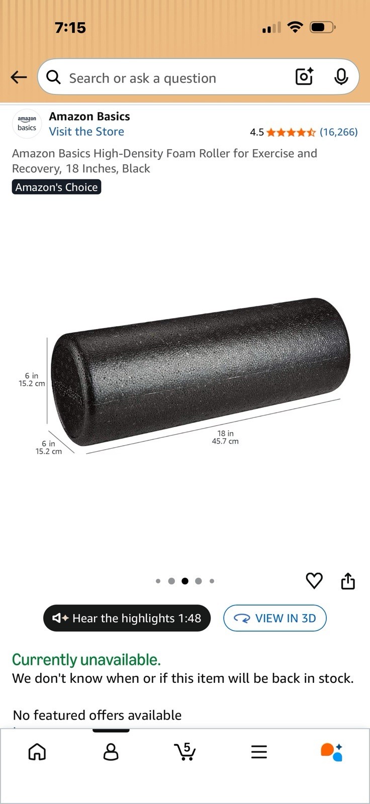 Foam Roller Deep Tissue Massager
