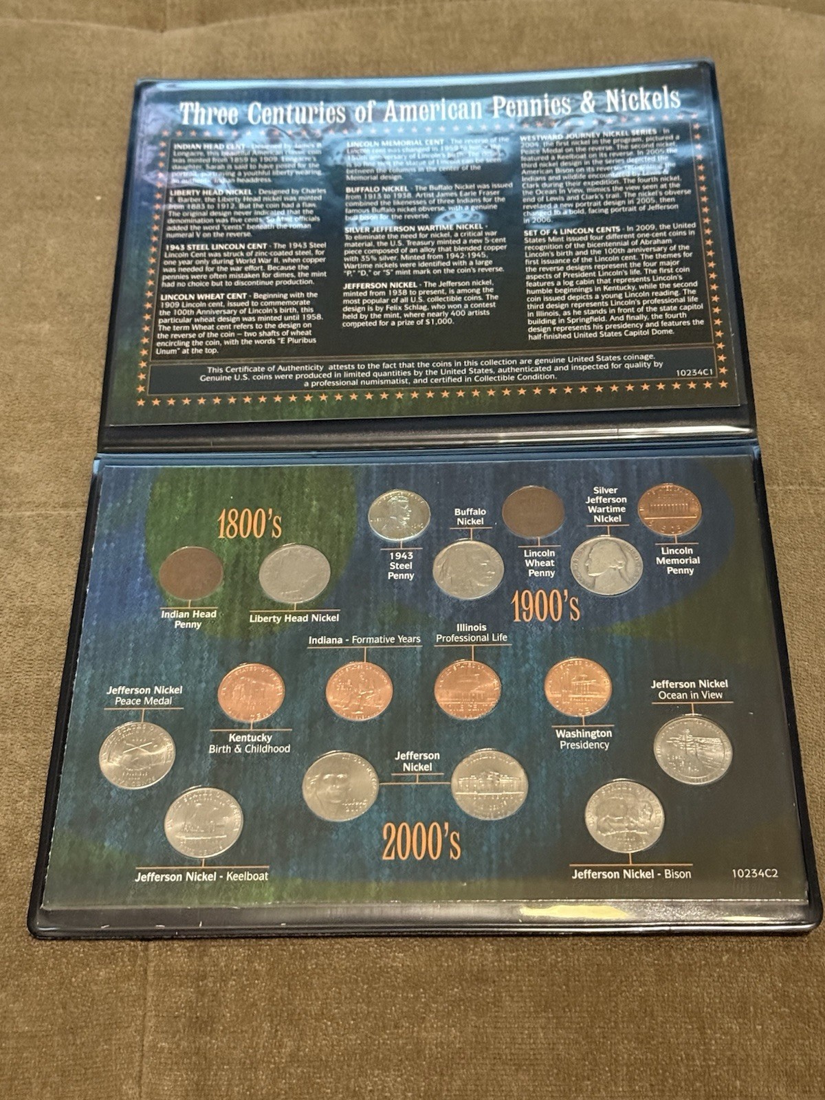 NEW American Coin Treasures Three Centuries of U.S. Pennies & Nickels Set