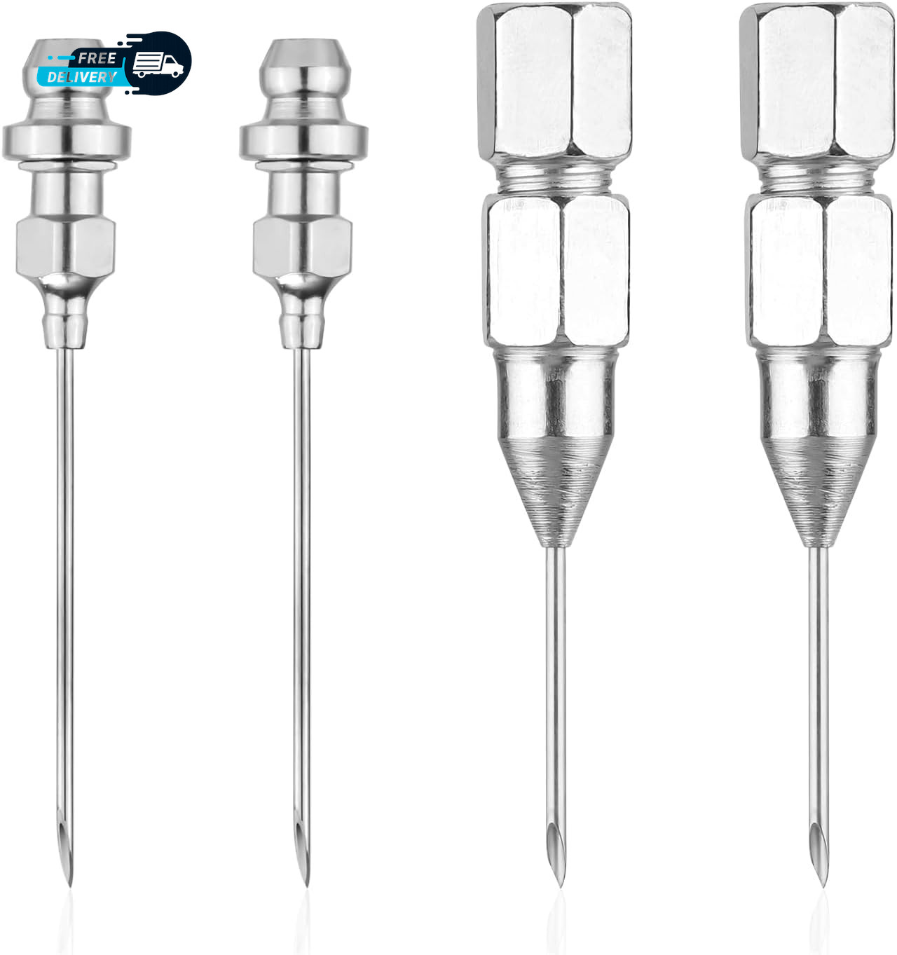 4Pcs Grease Needle Nozzle Grease Needle Grease Fittings Tool Detachable