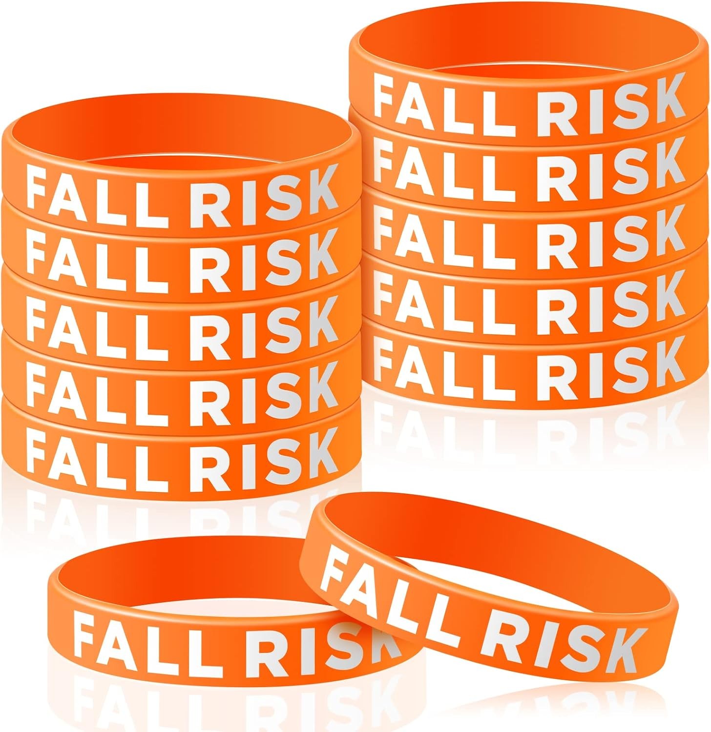 Sumind 12 Pcs Fall Risk Bracelet Emergency Alert Wristband for Elderly Patient W