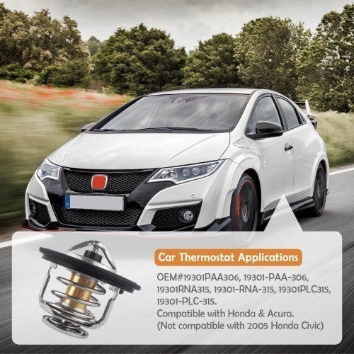Heavy Duty Engine Coolant Thermostat for Car, Compatible with OEM# 19301-PAA-306