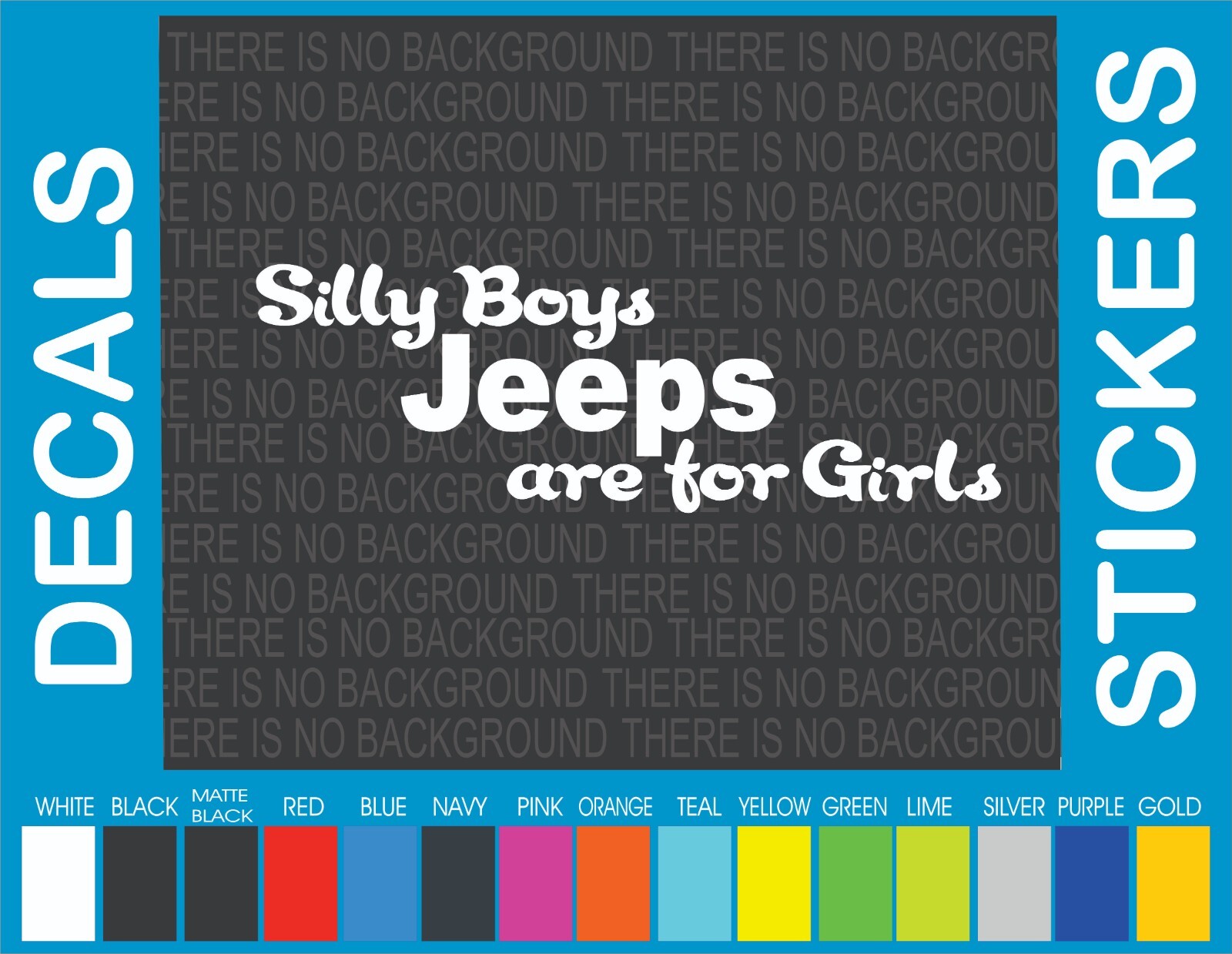 Silly BOYS 4X4 are for girls rear window car truck vinyl sticker decal  9"