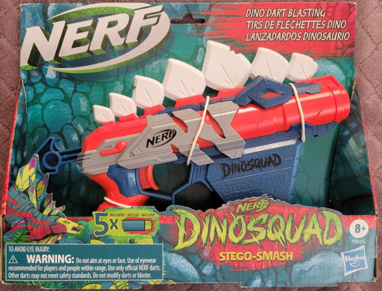 Nerf Dinosquad Stego-smash dart blaster New In Box