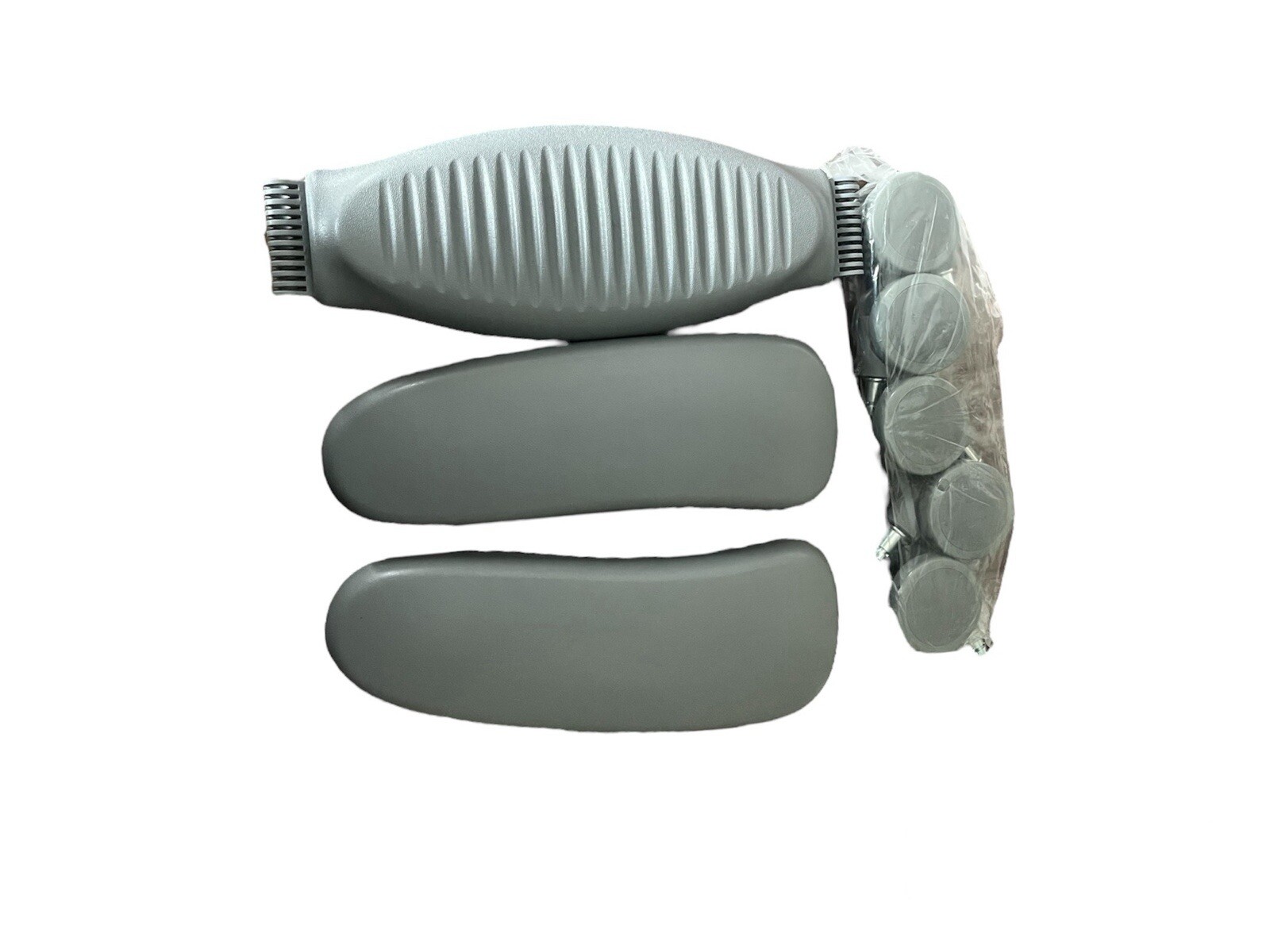 Herman Miller Classic Aeron Titanium Bundle Gray Arm Pads Lumbar Casters A B C