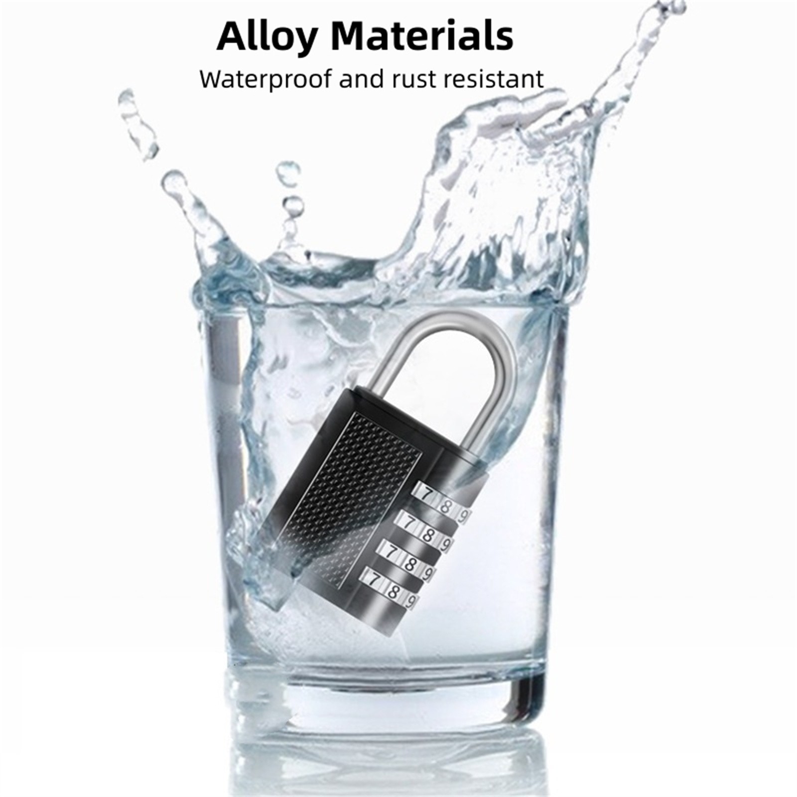 Combination Padlock Password Outdoor 4 Digit Long Shackle Waterproof Pad Lock