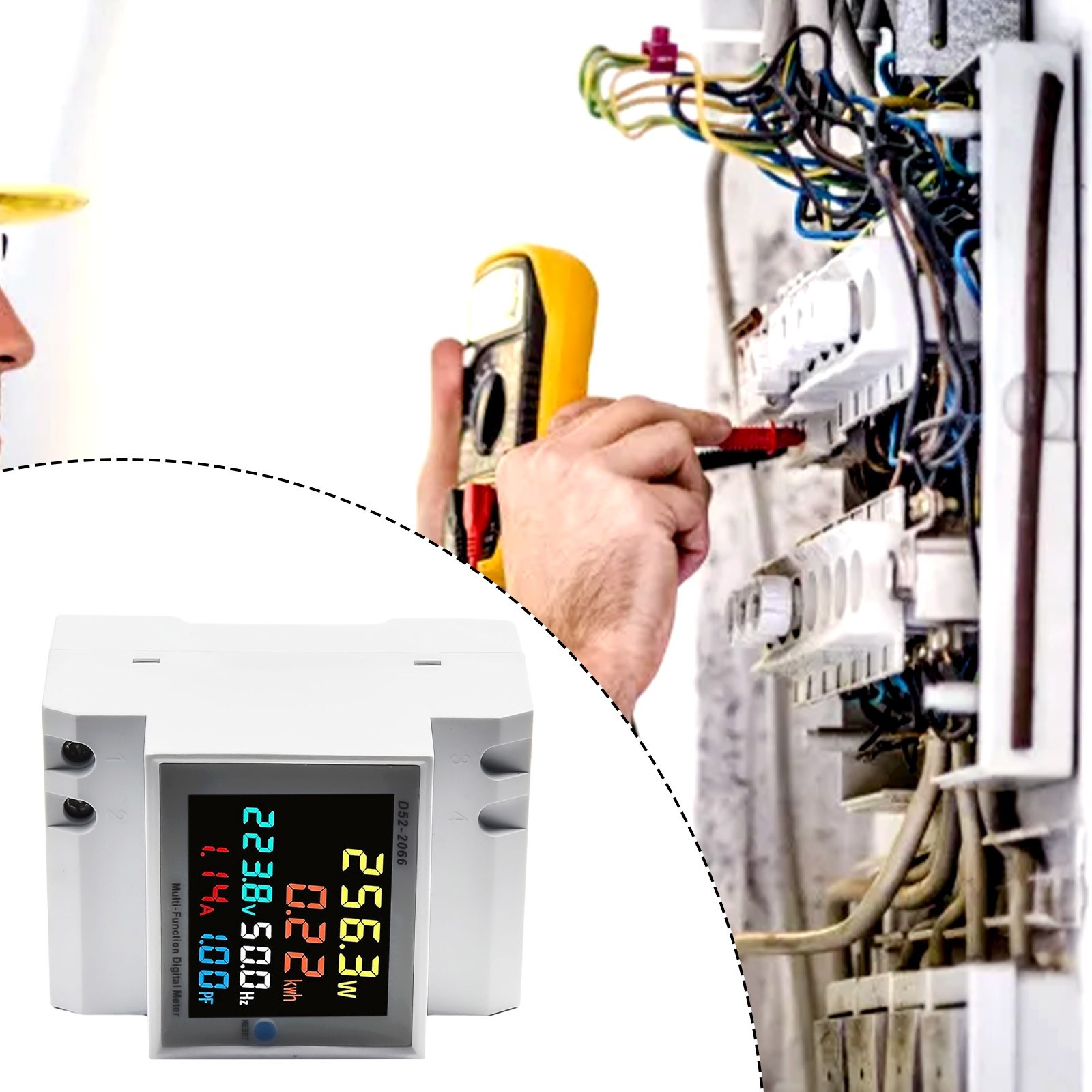 High Precision 100A DIN Rail AC Meter With Integrated for current Transformer