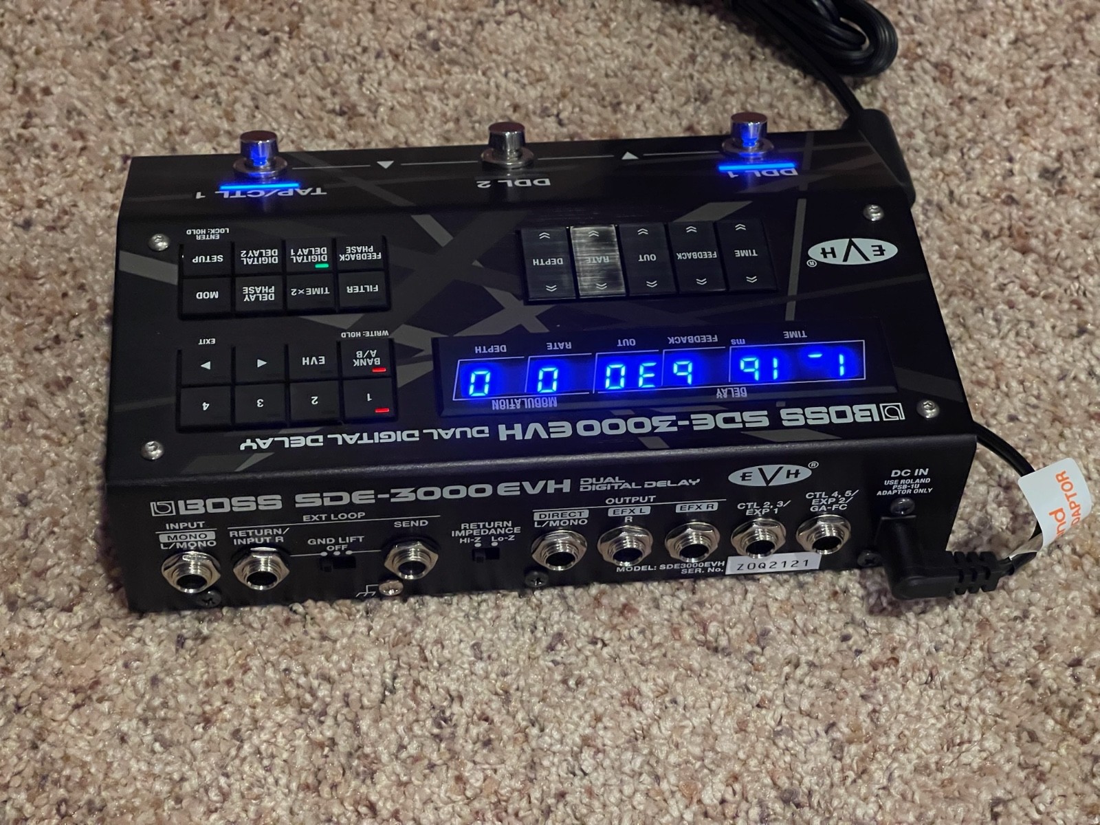 Boss SDE-3000EVH Dual Digital Delay Effects Pedal - Excellent/Mint in Box